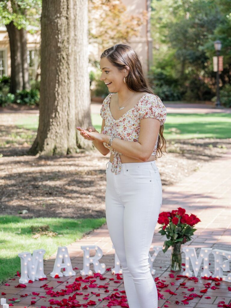 Proposal in Columbia, SC at USC Horseshoe